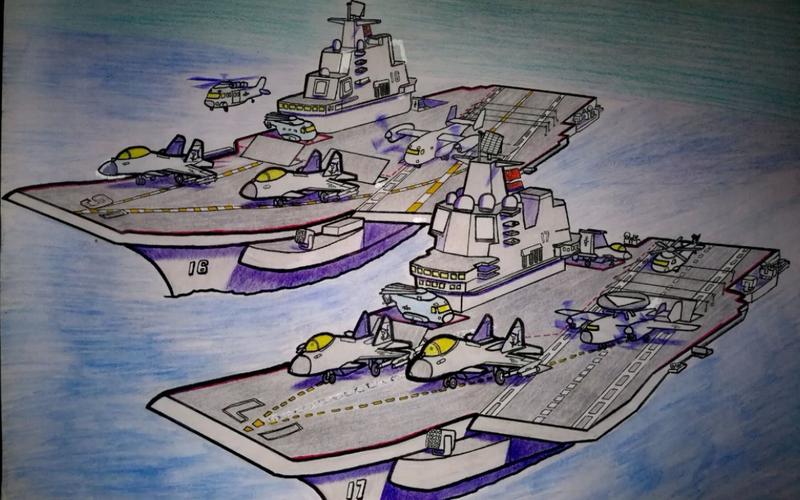 中國(guó)航空母艦繪畫(huà)指南，一步步教你如何繪制航空母艦，中國(guó)航空母艦繪畫(huà)教程，一步步教你繪制航空母艦全攻略